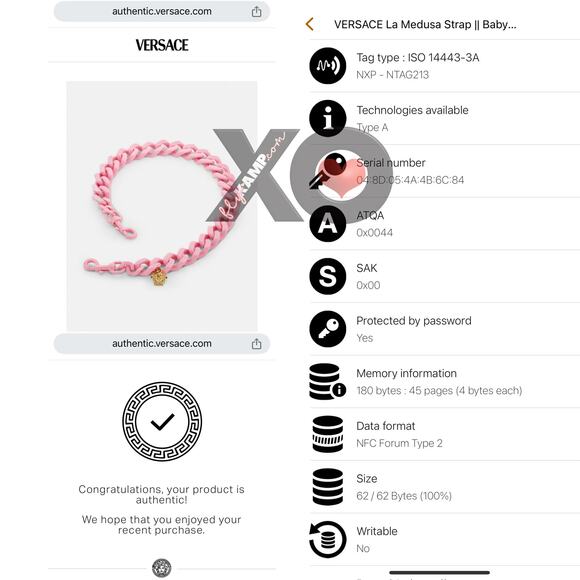 VERSACE La Medusa Chain Shoulder Strap || Baby Pink - Picture 4 of 10